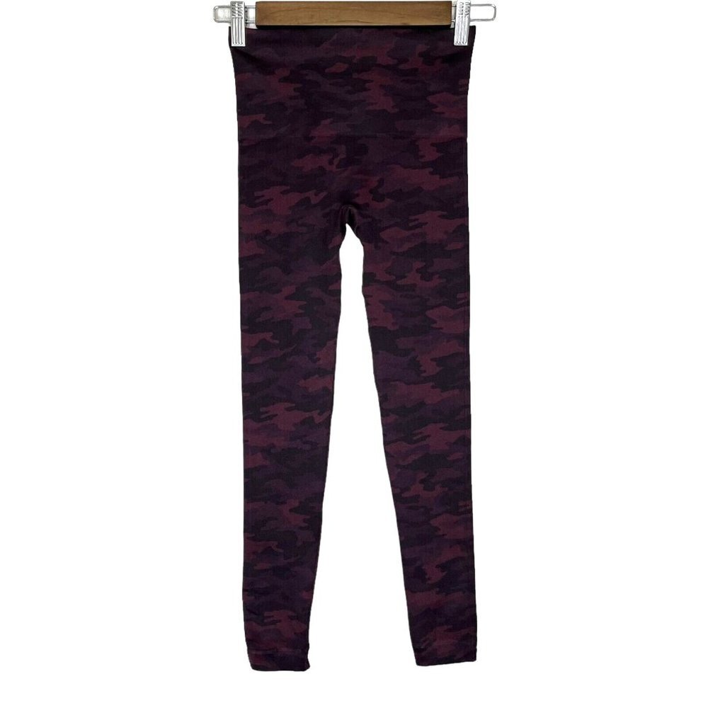 Spanx Women's Seamless Look At Me Now High Rise Red Camo Leggings Size XS